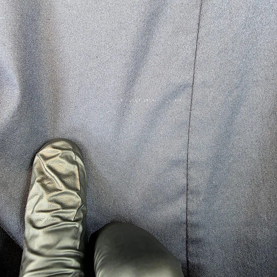 COS Dress Womens 10 Navy Long Sleeve V-Neck Mandarin Collar Minimalist Shift - Image 2 of 4