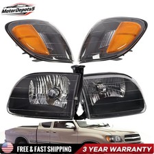For 2000-2004 Toyota Tundra Regularaccess Cab Leftright Side Black Headlights For 2000-2004 Toyota Tundra Regularaccess Cab Leftright Side Black Headlights