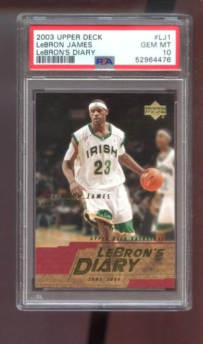 2003-04 Upper Deck #LJ1 Lebron James Diary ROOKIE RC PSA 10 Graded Card Lebron's