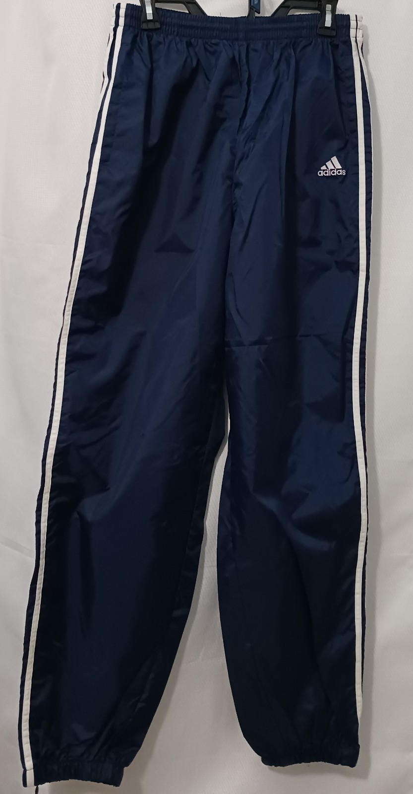 RARE 1999 GOOD CON Mens Adidas Team Dark Blue White Logo Windbreaker Pants Large