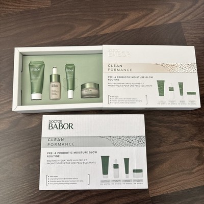 DOCTOR BABOR Clean Formance Pre & Probiotic Moisture Glow Routine 4 Pieces NIB
