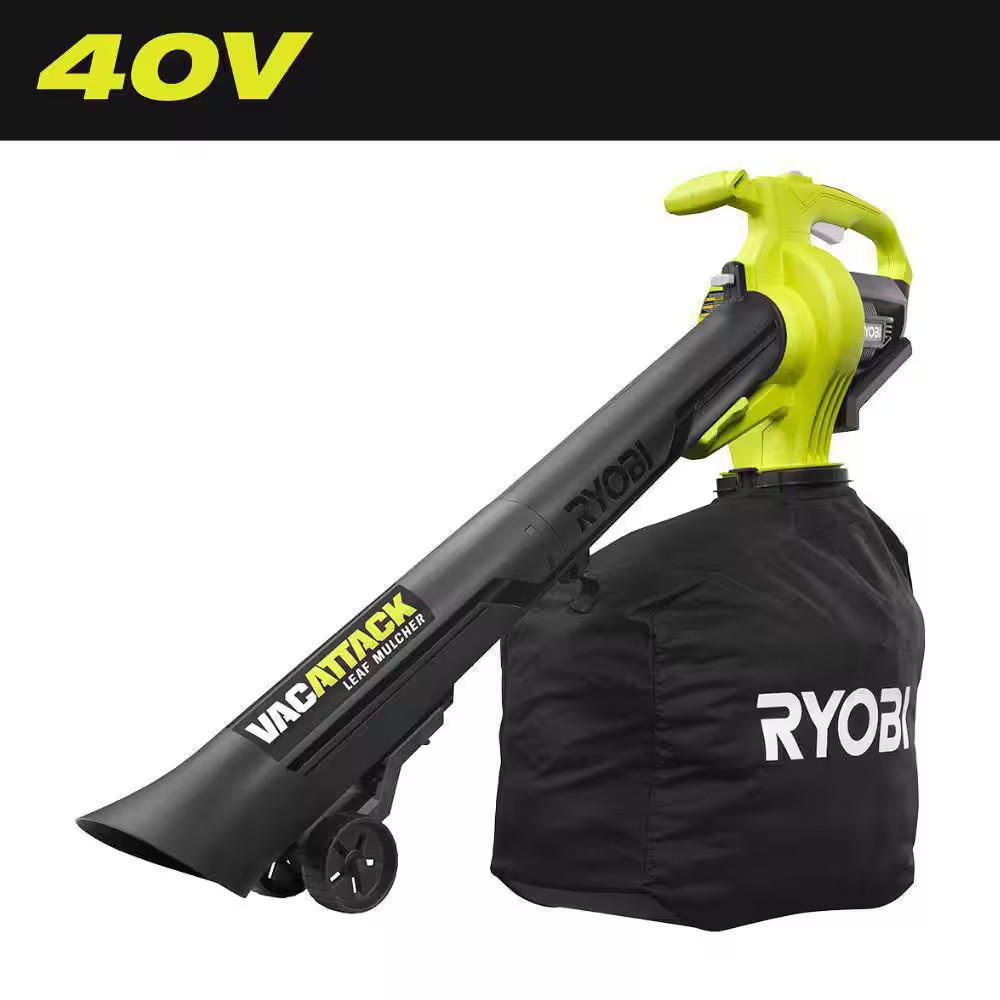 40V Vac Attack Cordless Battery Leaf Vacuum/Mulcher (Tool On