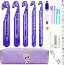 43 Pcs Large Crochet Hooks Set,12mm 15mm 18mm 20mm 25mm Large Crochet Hooks for