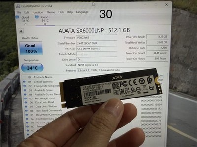 ADATA SX6000NP Lite ASX6000LNP512GT 512 GB PCIe 80mm Solid State Drive