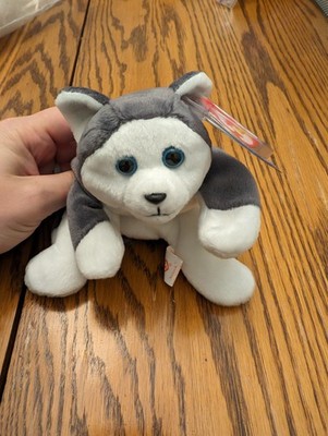 TY Beanie Baby  Nanook  Husky   | 1996 Vintage Plush w/ Tag Protector