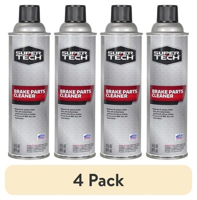 (4 pack) Super Tech Brake Parts Cleaner Spray Non-Chlorinated, 14.5 oz Free ship
