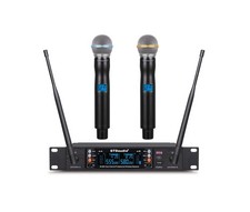 GTDaudio 2x100 Adjustable Channels UHF Wireless Microphone, Rang up to 400fts...