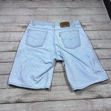 Vintage Levis 550 Jean Shorts Men's Size 36 Denim Orange Tab Made in U.S.A
