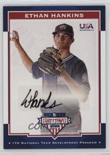 2017 Panini USA Baseball Stars & Stripes Black Ink 16/25 Ethan Hankins Auto 0i76
