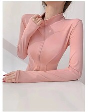 Women  s Quick-Dry Yoga Jacket Long Sleeve Zipper Sports Coat