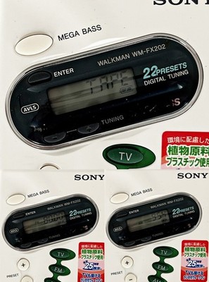 SONY WM-FX202 2002 Radio Walkman Green Vintage Cassette Player