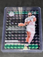 2024-25 Panini Mosaic - Give and Go Stephon Castle #6 Green Mosaic Prizm (RC)