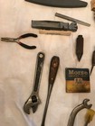 LOT OF ASSORTED TOOLS WRENCHES,PLYERS,WIRE STRIPPERS,SHARPENING STONE — photo 2