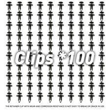 100x LONGER BLACK Trim Panel Fixing Clips for Ford Transit Custom Lining Carpet