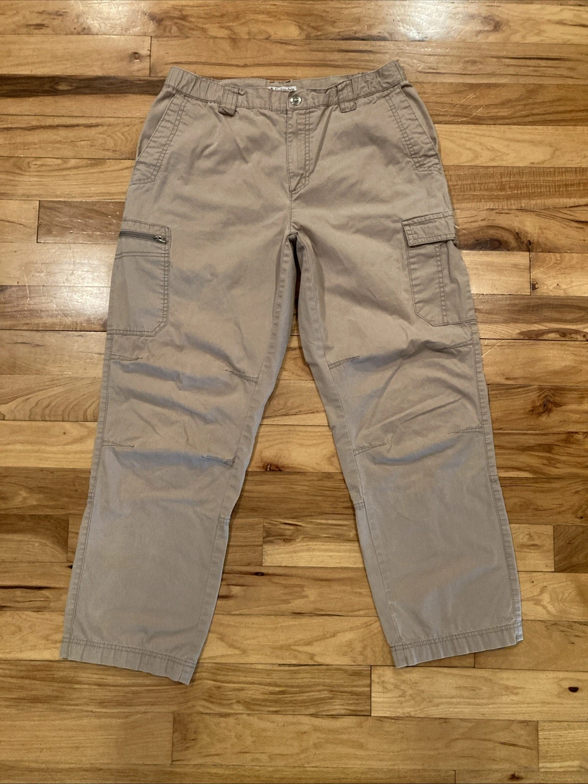 COLUMBIA Cargo Straight Outdoor Beige Tan Hiking Pants Mens Medium Fits 34 x 29