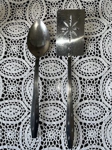 Vintage MCM Regent Sheffield Japan ATOMIC STARBURST Spatula & Serving Spoon HOOK