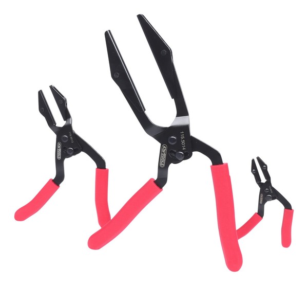 Ks Tools Stufenloser Schlauch-Abklemm-Zangen-Satz, Abgewinkelt, 3-Teilig-image