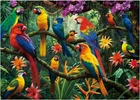 Jigsaw Puzzles for Adults 1000 Piece Jungle Parrots Puzzles with Letters on Back