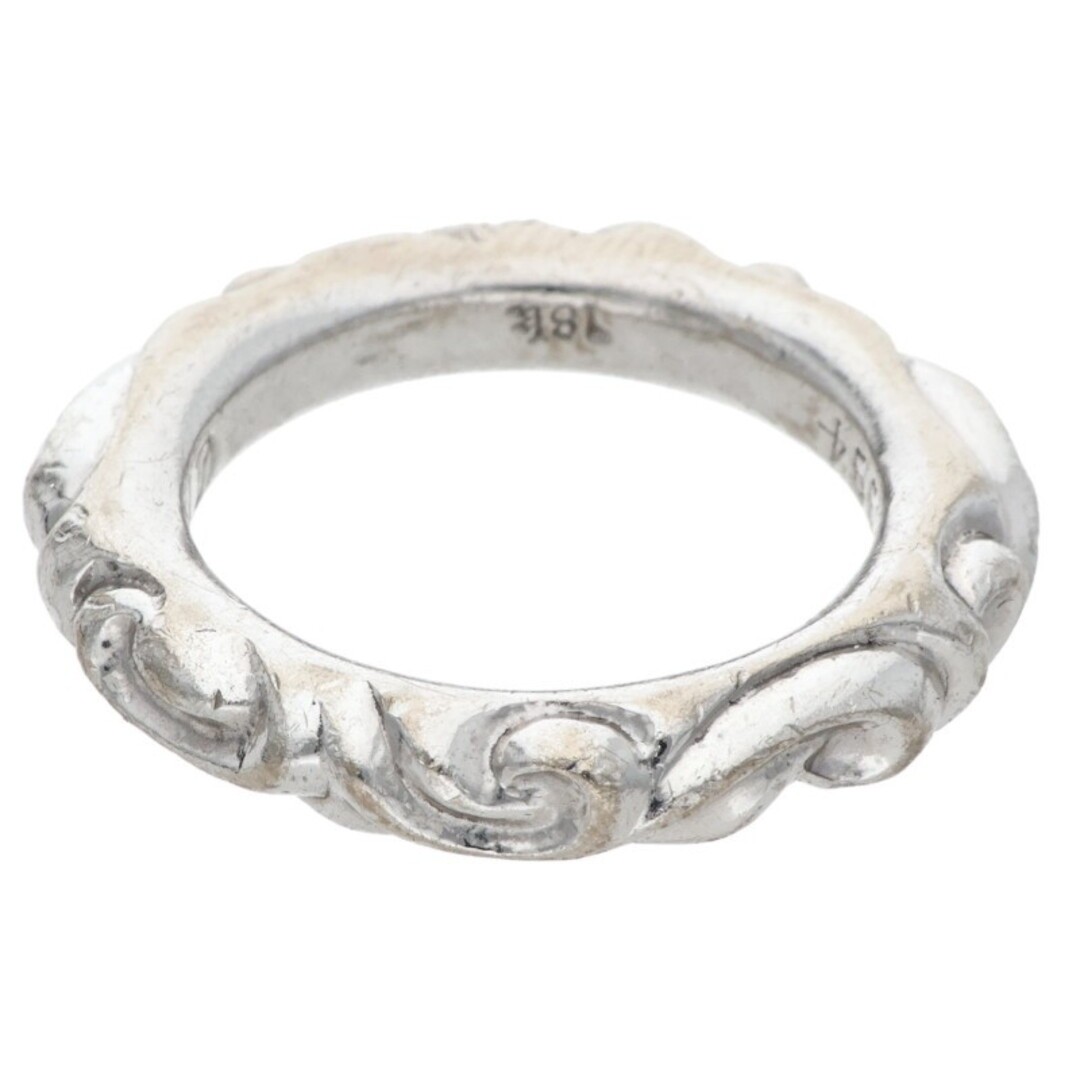 Chrome Hearts 18KWG SCRL Band Scroll White Gold Ring Men's Size 14.5 Used 844e03 thumbnail 3