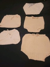 Bundle Of Five Antique Knitted/Crocheted Diaper Covers
