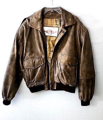Vintage Superfortress B-2 Jacket Mens XL Bomber Brown Leather Coat
