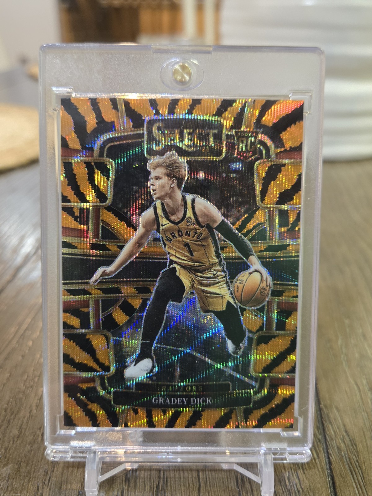 2023-24 Panini Select - Concourse Gradey Dick #90 Tiger Stripes Prizm (RC)