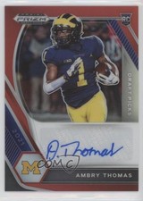 2021 Panini Prizm Draft Picks Red 20/199 Ambry Thomas #DPA-AMT Auto 4l3