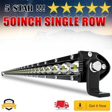 LED Light Bar 50in/52in 144W Single Row Combo Beam Fog Driving Light for Trucks