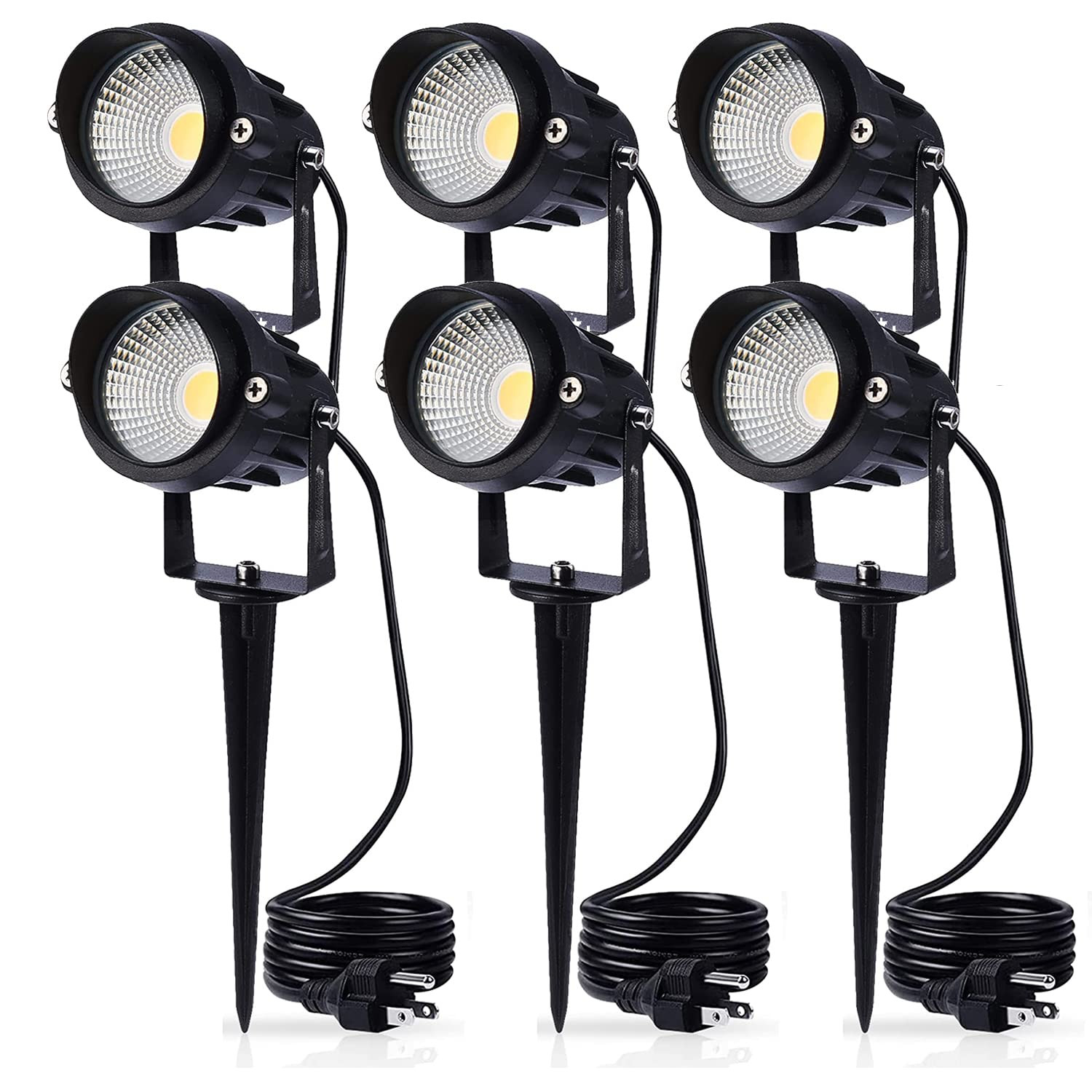 Outdoor LED Landscape Lights Warm White 120V AC Waterproof Garden Spotlight