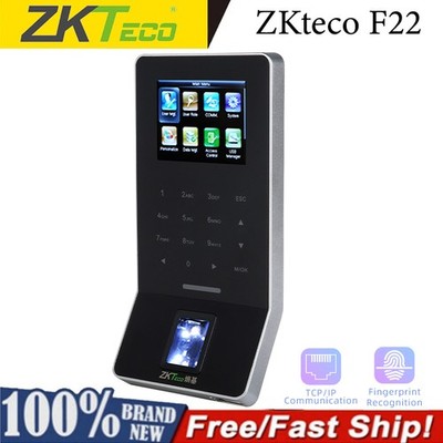 Zkteco F22 Fingerprint Time Attendance Access Control System Biometric Black