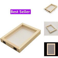 A6 Size Paper Making Screen, Natural Wooden Papermaking Mould, 5 x 7 inch Woo...