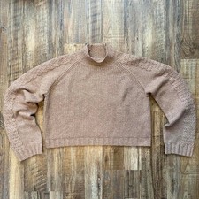 Women's Mock Turtleneck Boxy Pullover Sweater - Wild Fable Brown