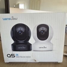 Wansview Q5 2K Indoor Security Camera Black Pan Tilt Night Vision