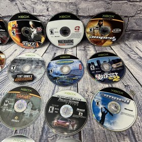 Xbox Video Games Lot Of 60 - Untested / 1 Xbox Brand Cd Holder Some Cases.