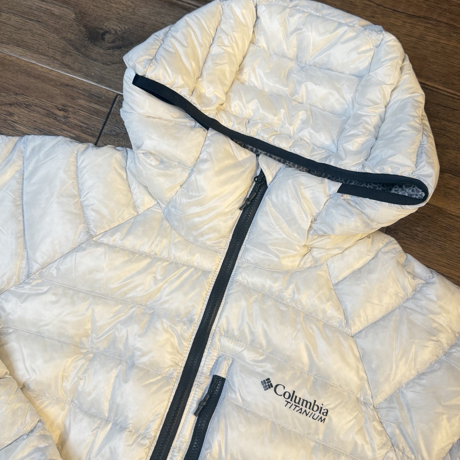 Columbia Titanium Omni-Heat Artic Crest Down Hooded Jacket Women's 1X New $280