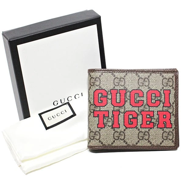 Gucci Tiger Porte Monnaie Bifold Gg Supreme Toile Marque Homme