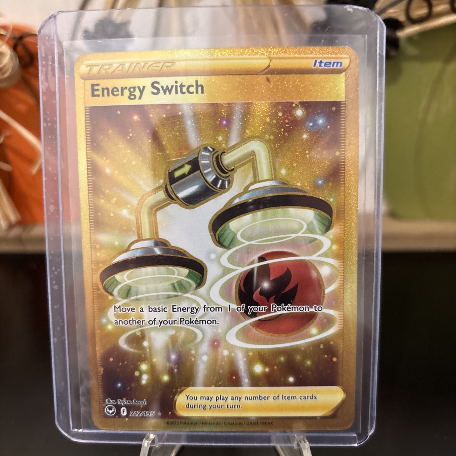 Energy Switch 212/195 - Silver Tempest Gold Secret Rare Pokemon TCG NM