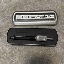 The Pencil Grip Heavyweight Pen-Black TPG-651 Used Nice! Weighted Pen Soft Grip