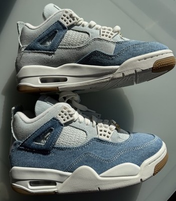 IB6716-100 | Women's 5.5 Air Jordan 4 Retro TEX 'Worn Blue Denim