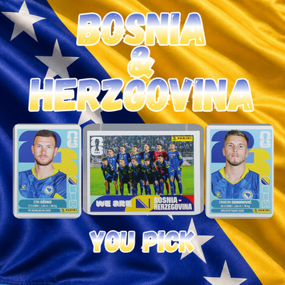 Bosnia BIH 2026 Panini FIFA World Cup Stickers Base Foil Blue Dzeko - You Pick