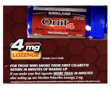 KIRKLAND Signature Quit 4 mg Nicotine Lozenge, Cherry, 27 Count, EXP 2/27