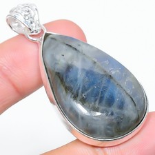 Labradorite Gemstone 925 Sterling Silver Gift Jewelry Pendant 2.17