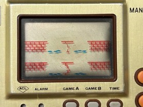 Nintendo Game & Watch Manhole MH-06 Gold 1981 Box Manual Power-On Tested Japan