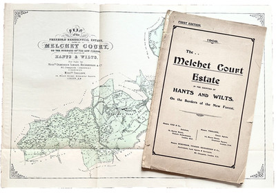1908 Sale Particulars Melchet Court Estate Hants & Wilts with Photographs & Maps