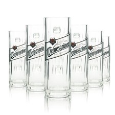 6x Wernesgr&uuml;ner Bier Glas 0,5l Krug Rastal Seidel Henkel Gl&auml;ser Kr&uuml;ge Beer Bar