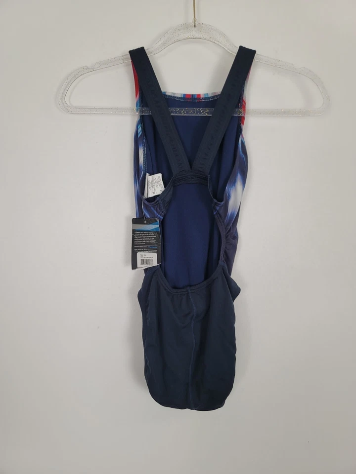 NWT Speedo Stars & Stripes Team USA Red White Blue One Piece Swimsuit Size 28 - Image 4 of 4
