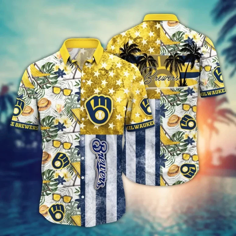 Milwaukee Island Paradise Patchwork Hawaiian Shirt