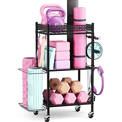 Yoga Mat Storage Rack, Home Gym Storage Rack Yoga Mat Holder,  Workout Storage