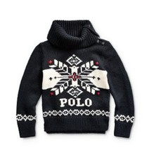 Polo RALPH LAUREN Kids 6 Sweater SNOWFLAKE Unisex Boys Girls FAIR ISLE Pullover