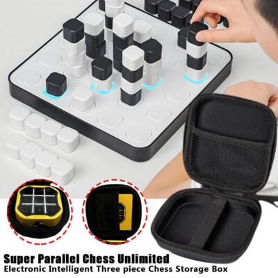 Für GiiKER Tic Tac Toe Bolt Spiel 3 in 1 Handheld Puzzle Lagerung Tasche L TRF
